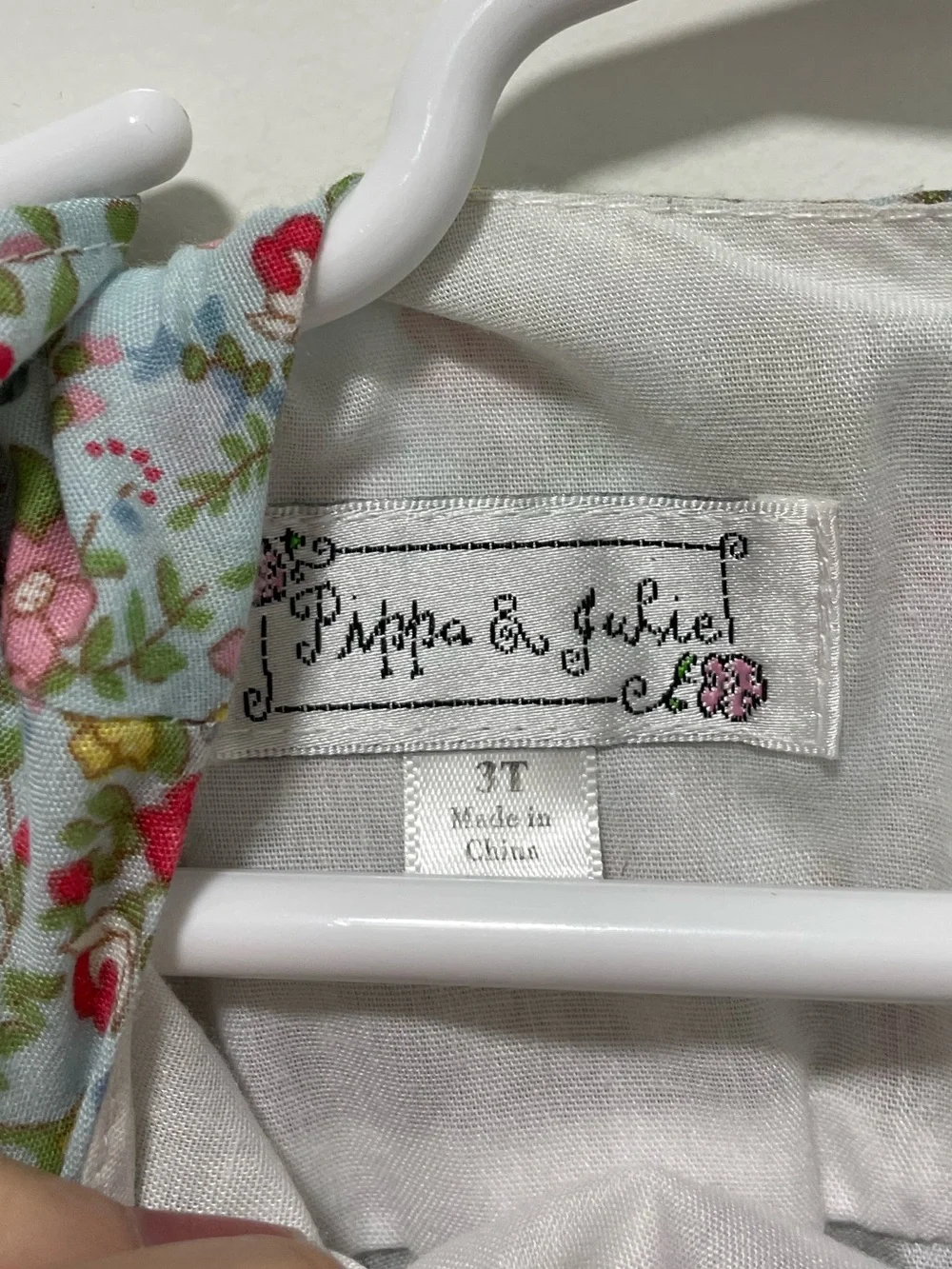 Girls Floral Lace-Trim Summer Dress - White & Pink